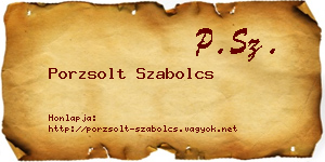 Porzsolt Szabolcs névjegykártya